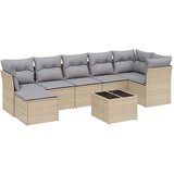 vidaXL 8-dijelni set vrtnih sofa s jastucima bež od poliratana | shoptok.hr