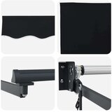  Električni zložljiv senčnik Črna 3,5 x 2,5 m, (5000205960) | Shoptok.si