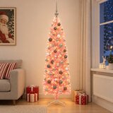  Umjetno vitko božićno drvce 150 LED lampica Topla bijela | shoptok.hr