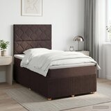  Boxspring krevet s madracem Tamno smeđa 120 x 200 cm Tkanina | shoptok.hr