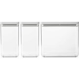 Brabantia Zložljiva kvadratna posoda za shranjevanje, Light Grey - Set 1 (2x 1,6 L und 2x 3,5L) | Shoptok.si