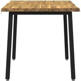 80 x 80 x 75 cm Čvrsto drvo akacije Bijela i crna Četvrtasti | shoptok.hr
