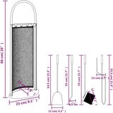  Komplet orodja za kamin 5 kosov 23x15x66 cm jeklo | Shoptok.si