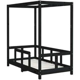  Za dječji krevet crni 70 x 140 cm od masivne borovine | shoptok.hr
