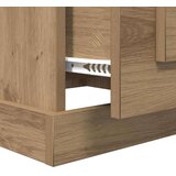 vidaXL Klubska miza artisan hrast 50 x 50 x 35 cm Konstruiran les | Shoptok.si