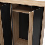 Marckeric Crni/u prirodnoj boji ormar u dekoru hrasta 180x197,5x53 cm Dennis – | shoptok.hr