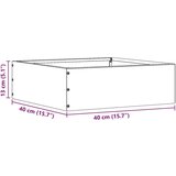 vidaXL Robovi trave Rjav 40 x 40 x 13 cm Vremensko odporno jeklo | Shoptok.si