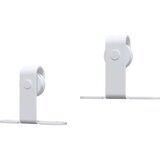 Mini set za klizna vrata ormarića ugljični čelik bijeli 122 cm | shoptok.hr