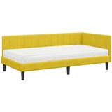 vidaXL Kotna postelja z vzmetnico Rumena 100 x 200 cm Žamet, (5000075346) Cene