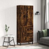  Visoka komoda dimljeni hrast 69,5x34x180 cm konstruiranog drva | shoptok.hr