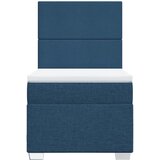  Krevet s oprugama i madracem plavi 100 x 200 cm od tkanine | shoptok.hr