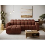ELTAP Crvena kutna garnitura od bouclé tkanine (s lijevim kutom/s ležaljkom) Fanito – | shoptok.hr