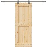 vidaXL Klizna vrata s priborom za montažu 85 x 210 cm masivna borovina | shoptok.hr