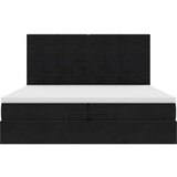  Otomanski posteljni okvir z vzmetnicami črn 200x200cm žamet, (22053568) | Shoptok.si