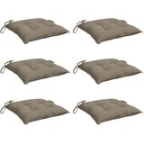  Jastuci za stolice 6 kom smeđesivi 40x40x7 cm od tkanine Oxford | shoptok.hr