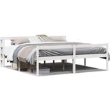 vidaXL Krevet za starije s uzglavljem bijeli 180x200 cm borovina | shoptok.hr