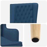  Stolica s visokim naslonom prošivena gumbima Plava Tkanina | shoptok.hr