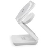 Ksix bežični punjač 3u1 15W, sklopivi, MagSafe & Qi kompatibilan, bijeli | shoptok.hr