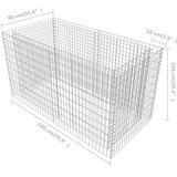  Gabionska sadilica čelična 180 x 90 x 100 cm srebrna | shoptok.hr