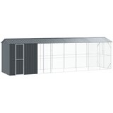 vidaXL Aviarna za ptice z razširitvijo antracit 210x838x247 cm jeklo, (22094835) | Shoptok.si