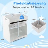  Prekrivna stolica 2 u 1 s presvlačnom podlogom, 2 ladice i posudom za pohranu, bijela | shoptok.hr