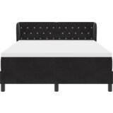  Tapač kreveta s madracem Crna 160x200 cm Baršun | shoptok.hr