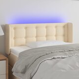 Maison Chic led posteljno vzglavje - vzglavna omarica - nočna omarica krem 93x16x78/88 cm blago, (21706217) | Shoptok.si