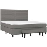  Box spring postelja z vzmetnico temno siva 160x200 cm blago, (20899548) | Shoptok.si