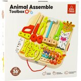  Leseni set igračk v kovčku z motivi živali - 59 elementov | Shoptok.si