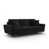 Cosmopolitan Design Crna baršunasti sklopiva/s prostorom za odlaganje sofa 235 cm Kyoto – | shoptok.hr