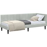  Kutni okvir kreveta s uzglavljem Svjetlosiva 80 x 200 cm Baršun | shoptok.hr