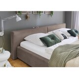 Meise Möbel Smeđe-sivi tapecirani bračni krevet s prostorom za odlaganje s podnicom 200x240 cm Cube – | shoptok.hr