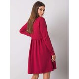 RUE PARIS Dress-RV-SK-6008.19X-burgundy | Shoptok.si