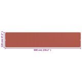 Balkonski zastor terakota 120 x 600 cm HDPE | shoptok.hr
