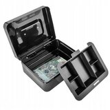 Malatec metalna kutija za novac s ključem 20 x 16 x 9 cm, crna | shoptok.hr