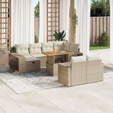 vidaXL 11-dijelni set vrtnih sofa od poliratana s jastucima bež | shoptok.hr
