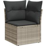  8-dijelni vrtni sofa set s jastučićima svijetlo sivi poli ratan | shoptok.hr