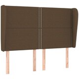  Vzglavje z ušesi temno rjavo 147x23x118/128 cm blago, (20737473) | Shoptok.si