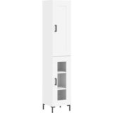 Maison Chic Visoka omara - Komoda - Predalnik bela 34,5x34x180 cm inženirski les, (21719633) | Shoptok.si