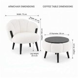 Atelier Del Sofa fotelje i klub stočić star white black | Eponuda.com
