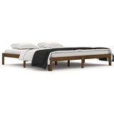  Posteljni okvir medeno rjav iz trdne borovine 200x200 cm, (20647730) | Shoptok.si