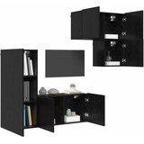 TV ormar Zidne 4 pcs Crni hrast Konstruirano drvo | Eponuda.ba