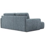 Makamii Prljavo plava sklopiva/s prostorom za odlaganje kutna garnitura od šenila (s lijevim kutom/s ležaljkom) Lilo – | shoptok.hr