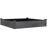 Povišena vrtna gredica s oblogom siva 120x120x25 cm od jelovine | Eponuda.com