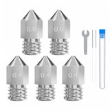 Elegoo neptune 4/4 pro multi-size hardened steel nozzle pack (3pcs 0.4mm, 1pc 0.6mm, 1pc 0.8mm) u