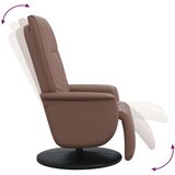  Naslonjač od umjetne kože s osloncem za noge smeđi | shoptok.hr