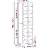 vidaXL Ormarić za cipele Artisan hrast 54x34x183 cm izrađeno drvo | shoptok.hr