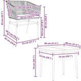  Vrtna garnitura - 5-dijelni vrtni blagovaonski set s jastucima poliratan i staklo | shoptok.hr