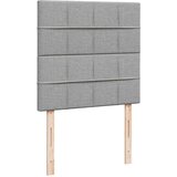 vidaXL Box spring postelja z vzmetnico svetlo siv 100x200 cm blago | Shoptok.si