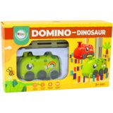  Automobil s dinosaurima na baterije koji slaže šarene domino kocke u 4 boje blokova | Shoptok.si